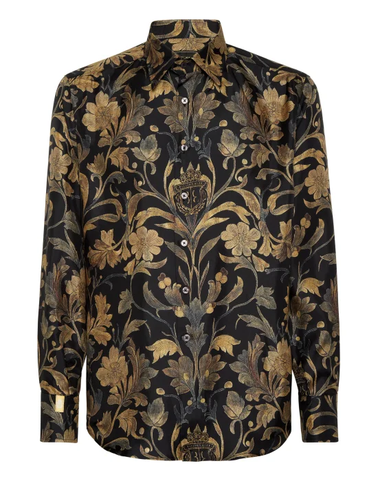 Silk Gold Cut Shirt Baroque