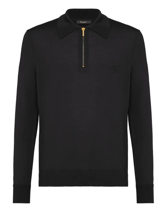 Pullover zip mock Crest
