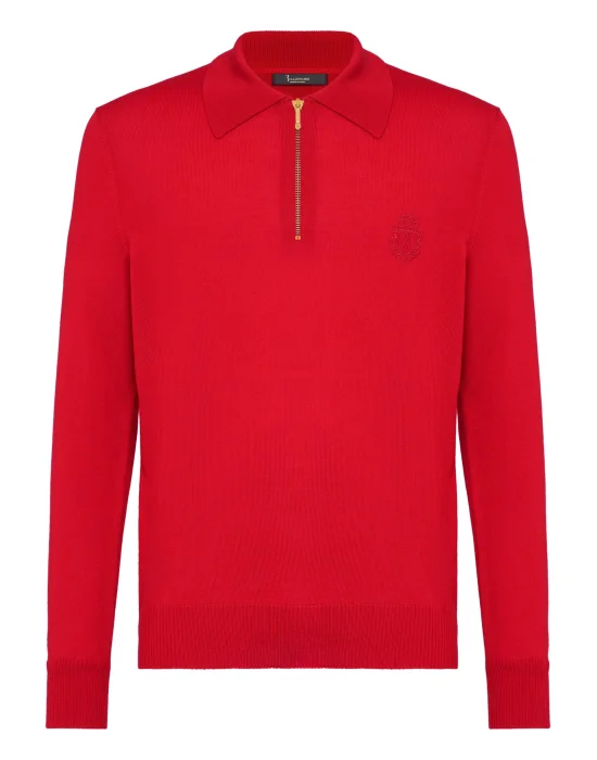 Pullover zip mock Crest