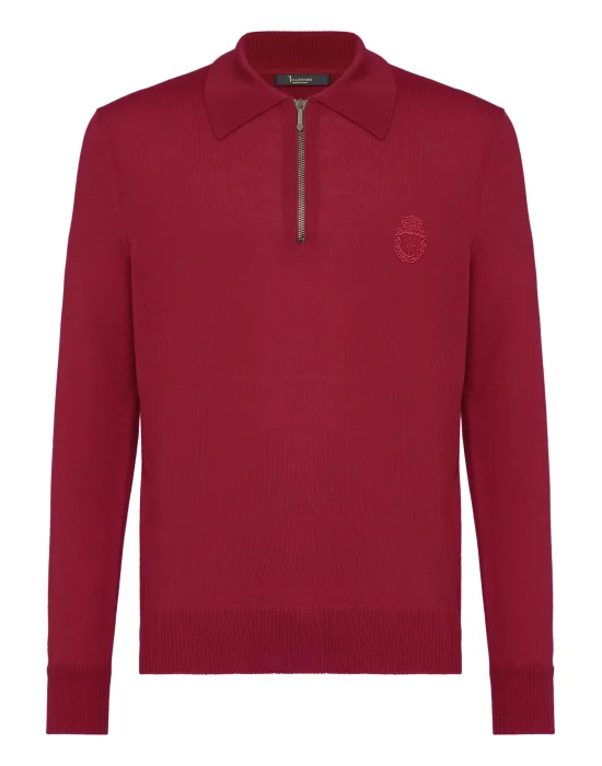 Pullover zip mock Crest