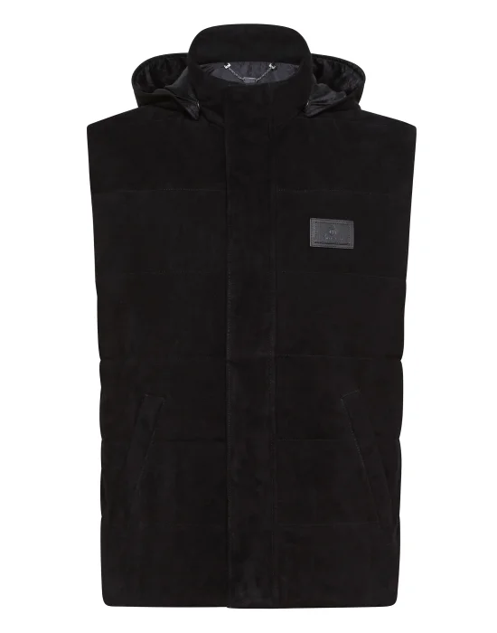 Leather Vest Short Statement