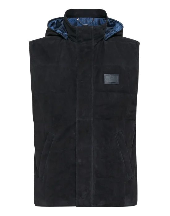 Leather Vest Short Statement