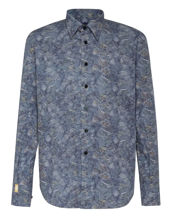 Shirt Gold Cut LS Milano/Multi Geometric