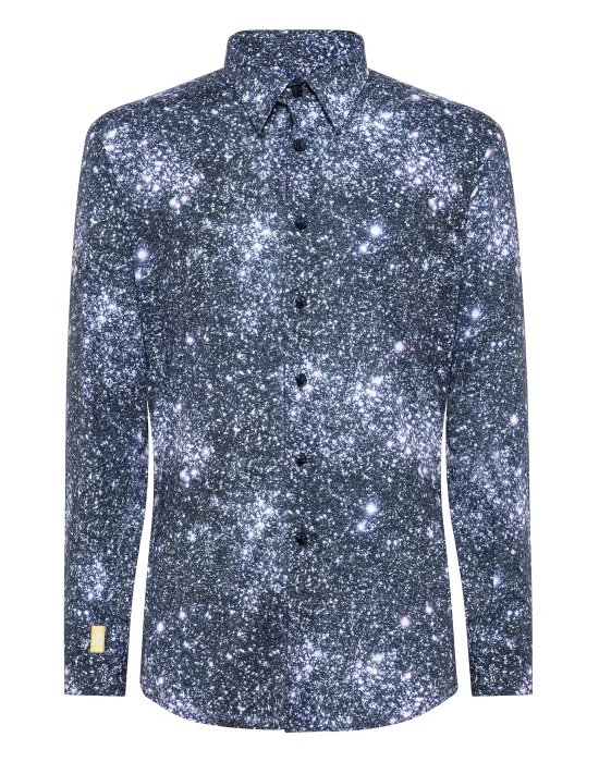 Shirt Silver Cut LS Crystal