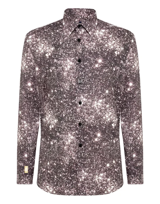 Shirt Silver Cut LS Crystal