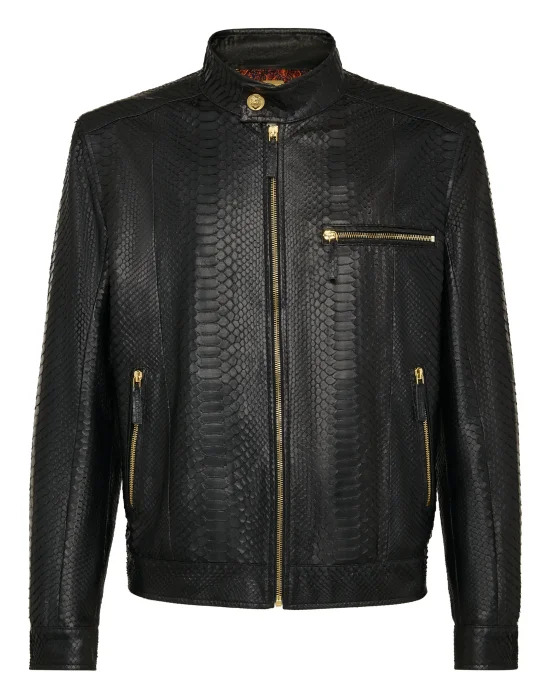 Python Leather Jacket Luxury