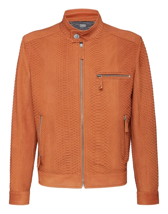 Python Leather Jacket Luxury