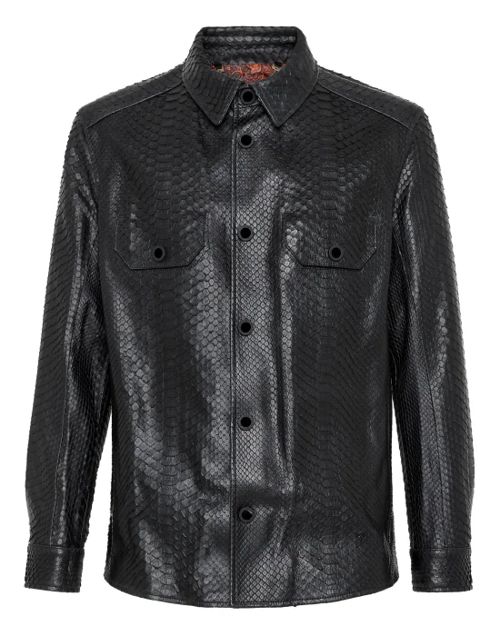 Python Leather Shirts Luxury