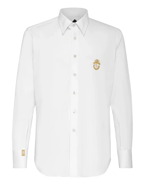 Shirt Silver Cut LS/Milano Crest