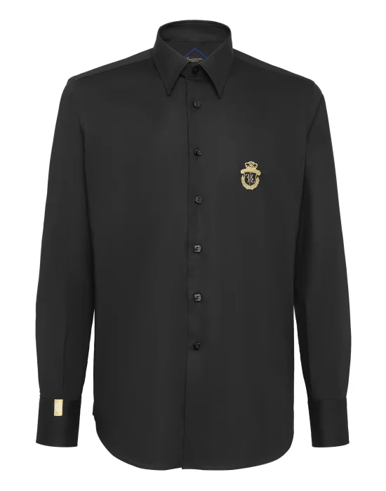 Shirt Silver Cut LS/Milano Crest
