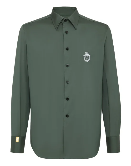 Shirt Silver Cut LS/Milano Crest