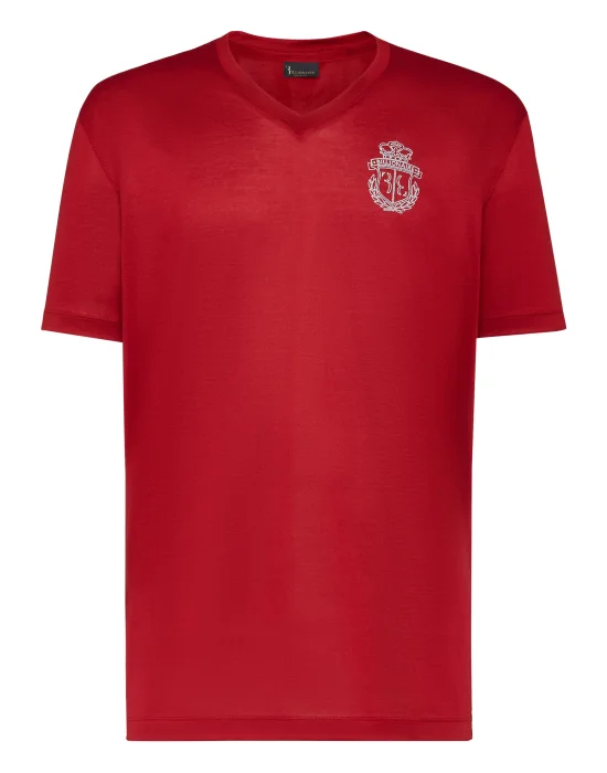 T-shirt V-Neck SS Crest