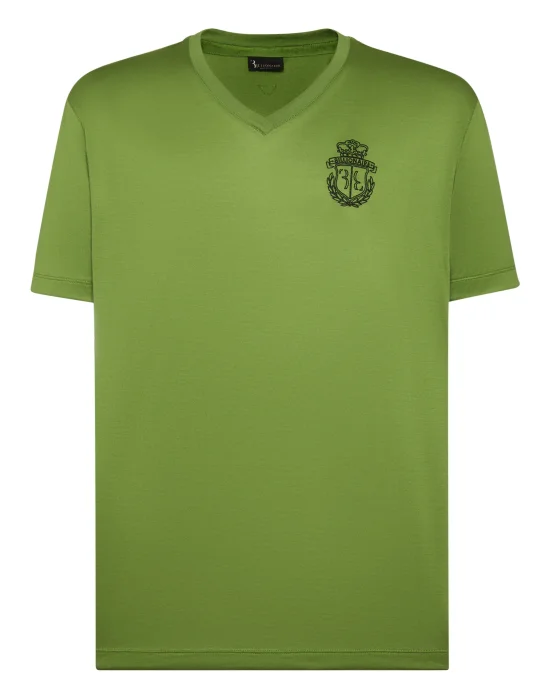 T-shirt V-Neck SS Crest