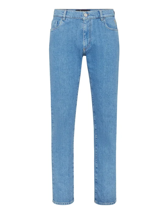 Denim Super Straight Cut Embroidery Double B