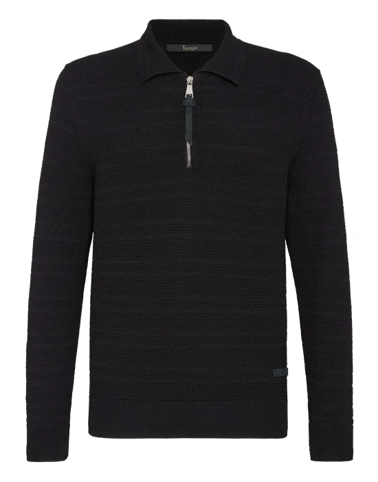 Merino wool Pullover zip mock Istitutional
