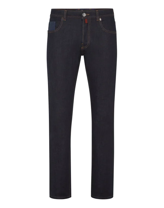 Denim Trousers Super Straight Cut Fit Elaphe