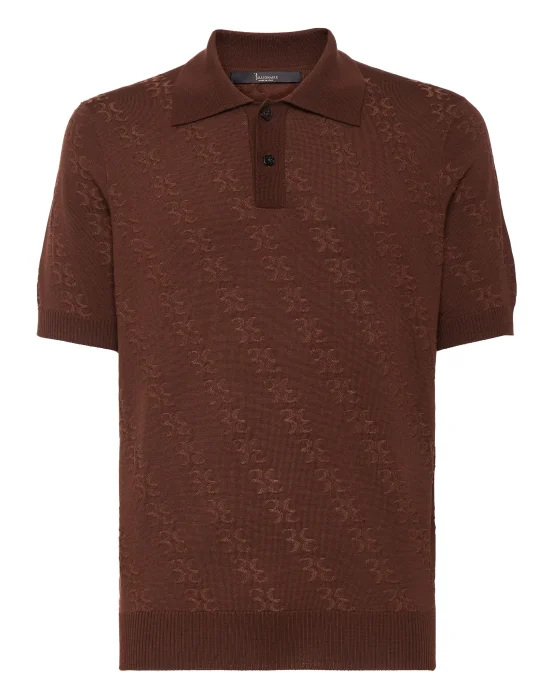 Wool and Silk Pullover Polo-Neck SS