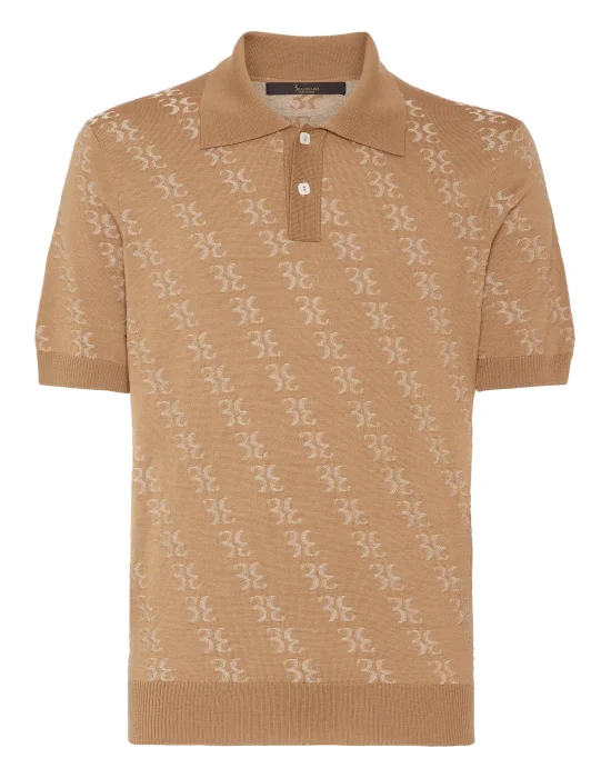 Wool and Silk Pullover Polo-Neck SS