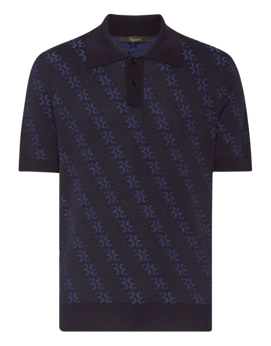 Wool and Silk Pullover Polo-Neck SS