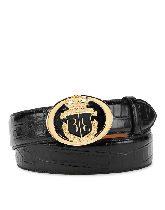 Crocco Printed Leather Belt