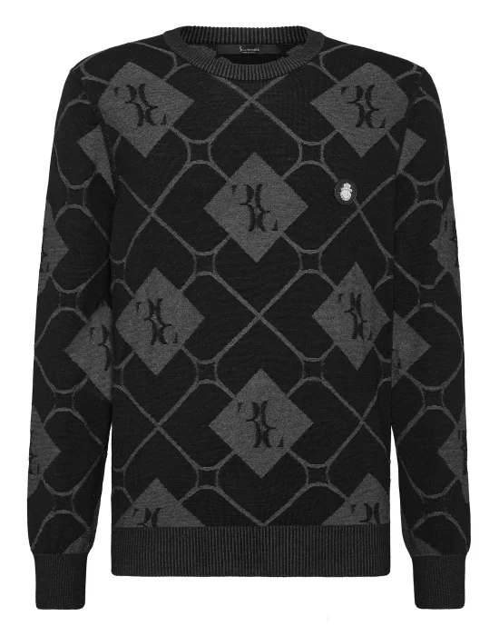 Silk/Wool Pullover Round Neck LS