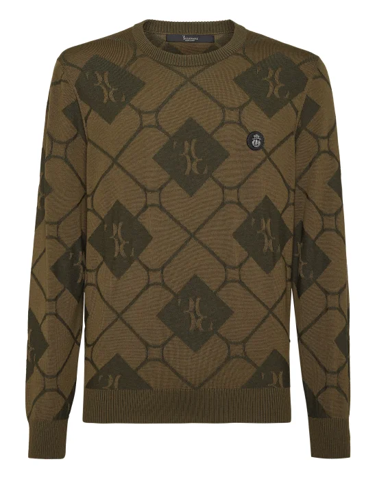 Silk/Wool Pullover Round Neck LS