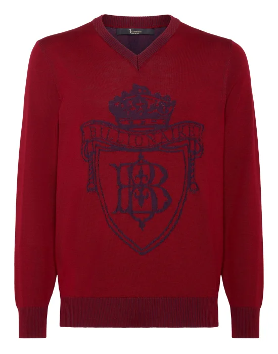 Silk/Wool Pullover V-Neck LS