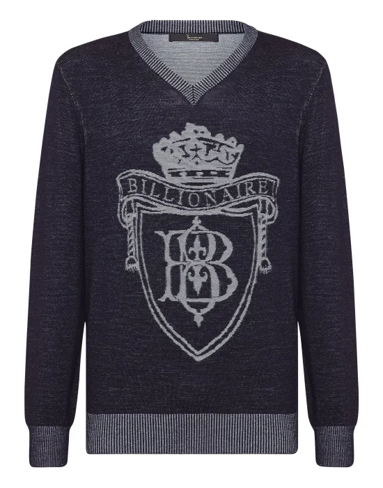 Silk/Wool Pullover V-Neck LS