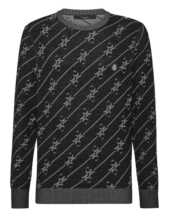 Silk Pullover Round Neck LS