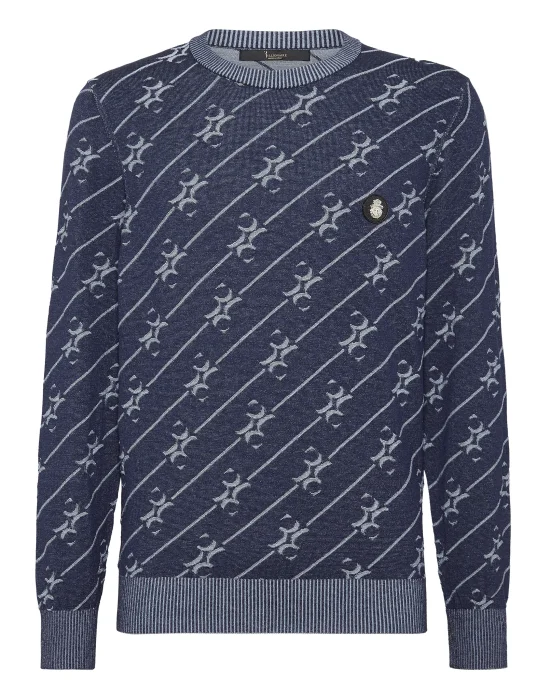 Silk Pullover Round Neck LS