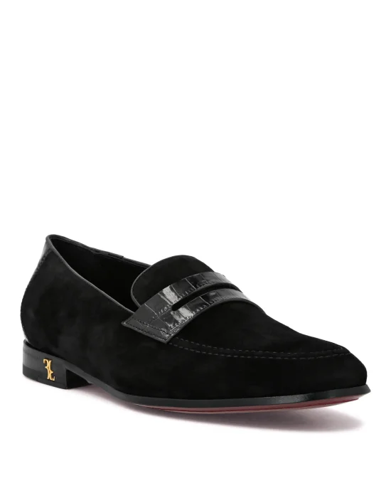 Crocco Printed Suede Loafers