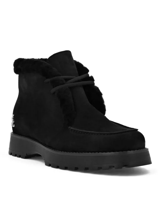 Suede/Fur Low Boots