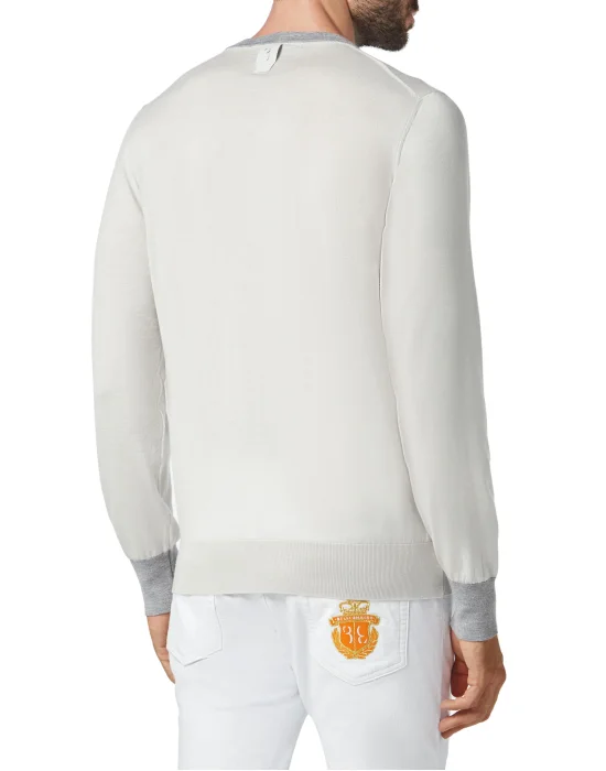 Pullover Round Neck LS Crest