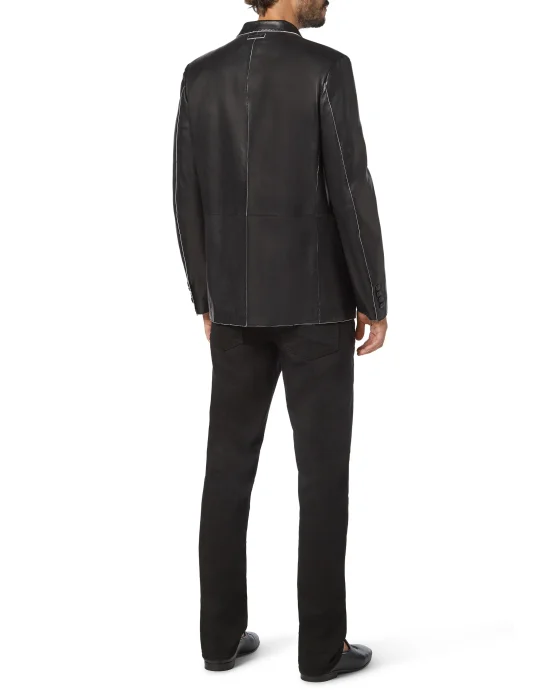 Leather Blazer Elegant