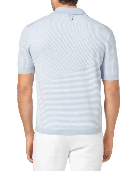 Wool and Cotton Pullover Polo-Neck SS Iconic