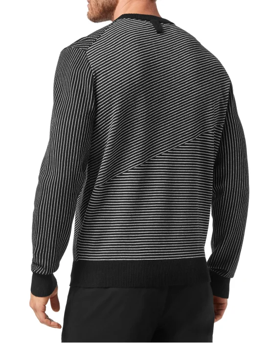Wool and Cotton Pullover Round Neck LS Iconic