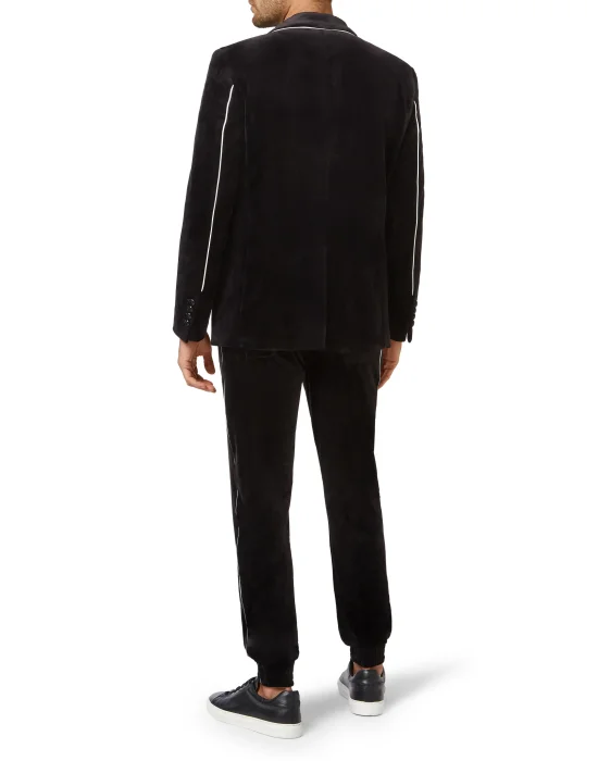 Velvet Blazer Tailored Fit Crest