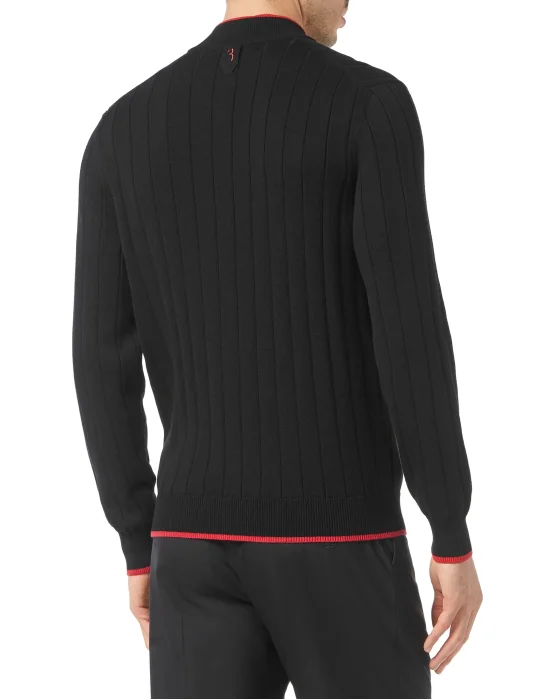 Cotton/Wool Pullover Zip
