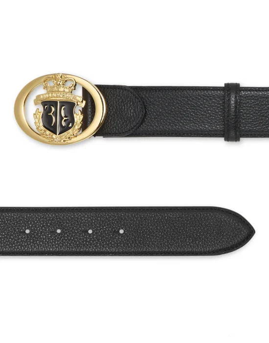 Deer Print Leather Belt