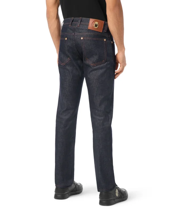 Denim Super Straight Cut Trousers