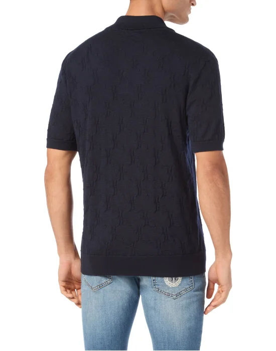 Knitted Pullover Polo-Neck SS