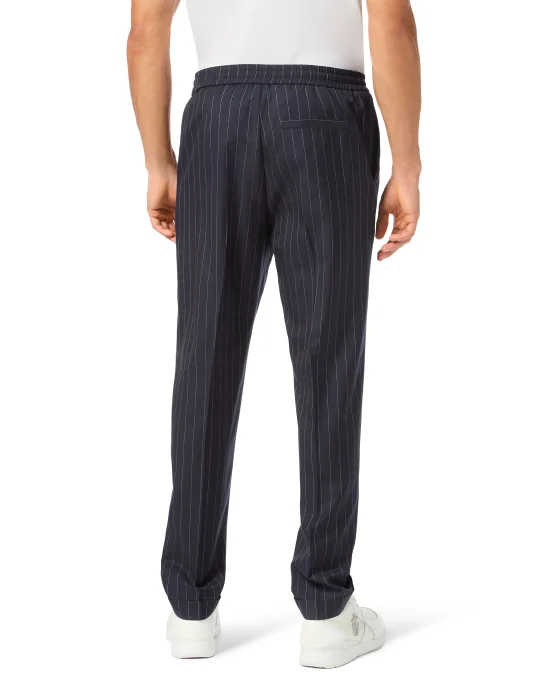Wool Pinstripe Trousers