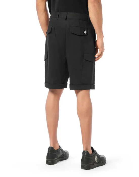 Linen Cargo Shorts