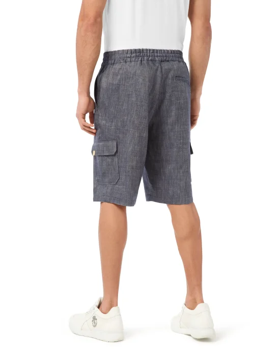 Linen Cargo Shorts