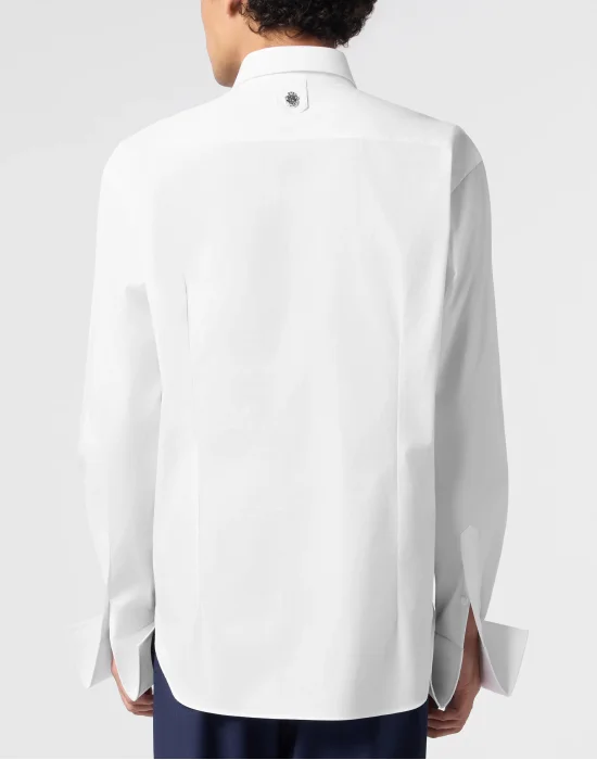 Gold Cut Tuxedo Shirt