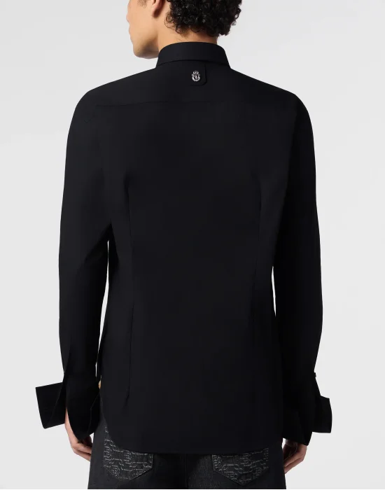 Gold Cut Tuxedo Shirt
