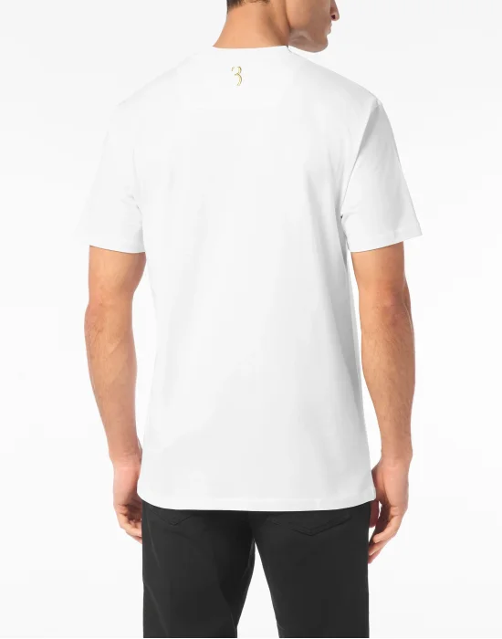 Embroidered Round Neck T-Shirt Crest