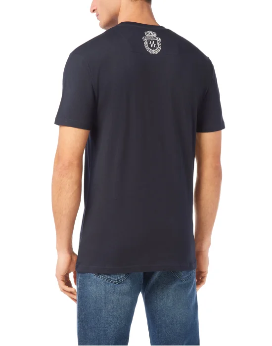 Embroidered Round Neck T-Shirt Lion