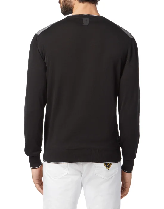 Pullover Round Neck LS Crest