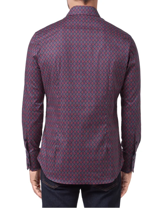 Shirt Silver Cut LS/Flavio Geometric